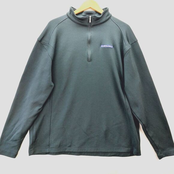 Nike Golf Jacket Men 2XL Black Long Sleeve 1/4 Zip Pullover Sport Cover Up 40009 - Picture 2 of 12